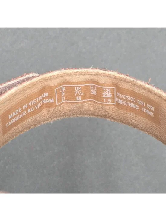 Clarks Merliah Lilac Snakeskin Wedge Sandals Size 7.5 White Leather - Picture 10 of 11